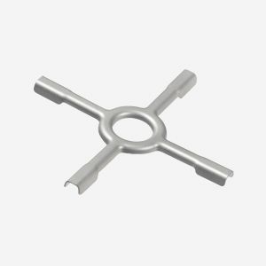 Support anti-basculement r&eacute;ducteur pour r&eacute;chaud &agrave; gaz universel &agrave; 4 bras