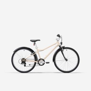 V&eacute;lo tout chemin enfant 24 pouces 9-12 ans, BTWIN 500 beige