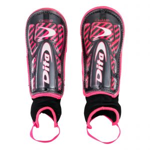 Protège-tibias de hockey sur gazon intensité faible enfant Champ rose noir - DITA
