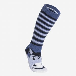 Chaussettes chaudes &eacute;quitation Taille 32 -37 SWEET & WARM - bleu com&egrave;te