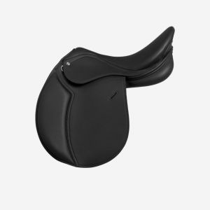 Selle &eacute;quitation synth&eacute;tique 16" cheval & poney - 100 noire