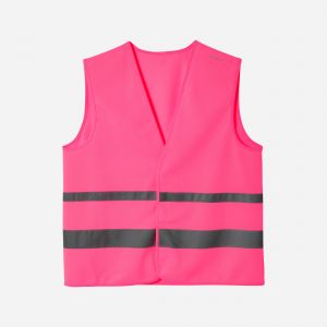 GILET DE SECURITE HAUTE VISIBILITÉ VELO ROSE FLUO - BTWIN