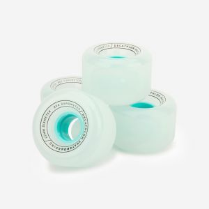 4 ROUES LONGBOARD CRUISER SURFSKATE 65MM 80A BLEU - DECATHLON