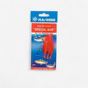 Train de plumes Special bar rouges N°3/0 x3 pêche en mer - FLASHMER