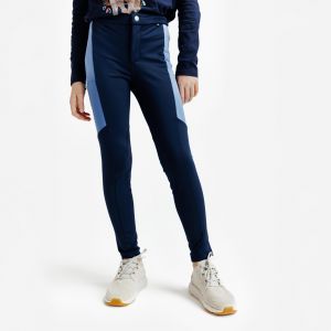 Pantalon équitation warm junior - bleu / bleu comète - FOUGANZA