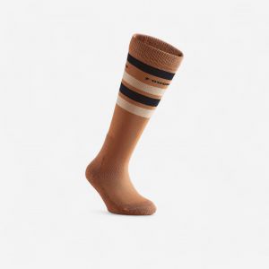 Chaussettes équitation enfant SKS100 Caramel - FOUGANZA