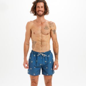 Short de bain 15" homme - 100 cycas bleu - OLAIAN