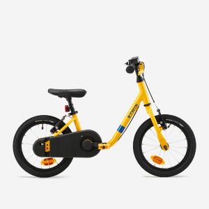 VELO ENFANT 2EN1 DRAISIENNE 3-5 ANS 14 pouces - DISCOVER 500 Jaune - BTWIN