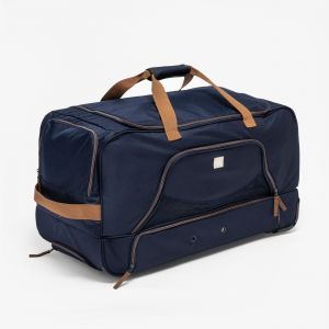 Valise - Sac de transport &agrave; roulettes &eacute;quitation trolley 80 l - bleu et marron