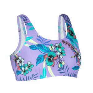 Haut de maillot de bain brassi&egrave;re textur&eacute;e Fille - 500 Lana orchid violet