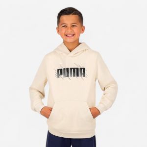 Sweat &agrave; capuche imprim&eacute; Puma enfant - beige