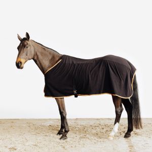 Chemise polaire de pr&eacute;sentation BASIC &eacute;quitation Cheval et Poney - Noire