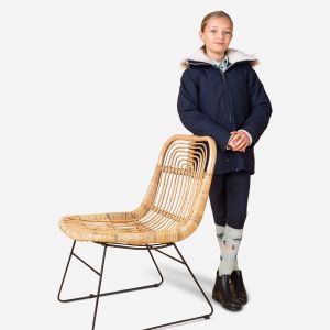 Veste équitation imperméable et chaude enfant - 500 marine - FOUGANZA