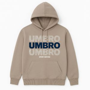 SWEAT CAPUCHE EN COTON BEIGE HOMME UMBRO