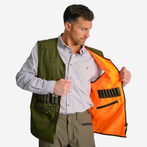 Gilet chasse r&eacute;versible 500 Fluo/vert