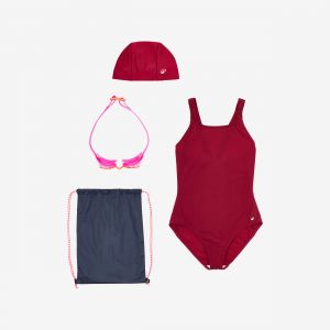Kit de natation Fille: maillot de bain, lunettes, bonnet, sac - 100 Violet