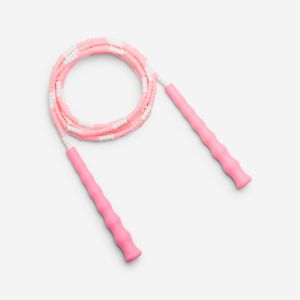 Corde &agrave; sauter perles rose enfant