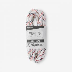 CORDE SEMI-STATIQUE 10,5 MM X 5 M - STAT 10,5 BLANCHE - SIMOND