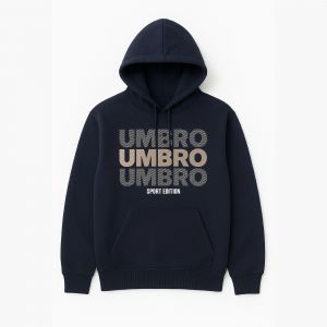 SWEAT CAPUCHE EN COTON UMBRO BLEU MARINE