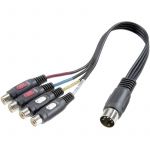 DIN m/âle//4/ x RCA m/âle S-Conn 610218/ C/âble adaptateur 1.5/ m Longueur 5/ p/ôles