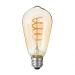 Ampoule à Led 'Torsade' 14cm Ambre