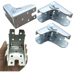 Support Pliant Autobloquant Pour Pieds Pliants, Plan De Travail Pliant, Table De Cuisine Pliante (4 Argent)