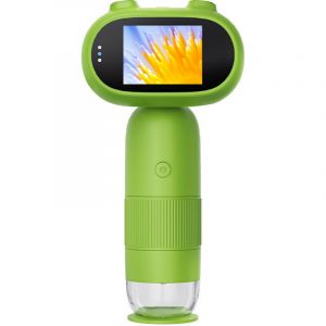 Microscope Num&eacute;rique Portable 2 MP avec 8 LED et R&eacute;glage pour Enfants &ndash; Grossissement 500-1000X