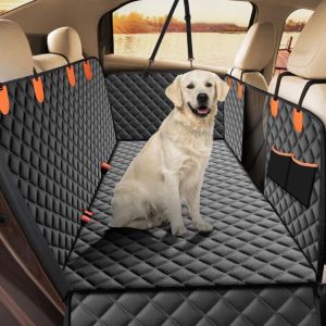 Housses de Si&egrave;ge d'auto pour Chien Protection Voiture Chien Protege Banquette Arri&egrave;re Antid&eacute;rapant et Imperm&eacute;able avec Fen&ecirc;tre en Maille Visible et