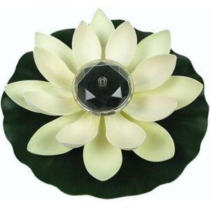 Lumi&egrave;re de Lotus, d&eacute;coration de Bassin Flottant Solaire Fleur de Lotus LED changeant de Couleur de Fleurs Nuit Lampe de lumi&egrave;re pour Pool Party