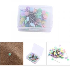 &Eacute;pingles &agrave; coudre, 100pcs bricolage pinces &agrave; t&ecirc;te, outil de couture piqu&eacute;, &eacute;pingles t&ecirc;te positionn&eacute; en patchwork fournitures de couture pour