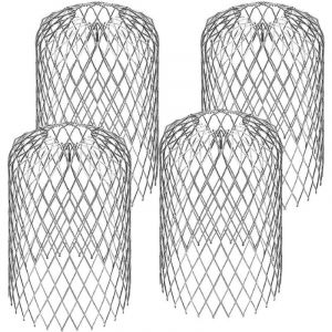 4 PCS Crapaudine de Goutti&egrave;re en Aluminium 815cm Antirouille Filtres de Goutti&egrave;re Etanche Grillage Gouttiere Robuste Durable pour Maison Avant-toit