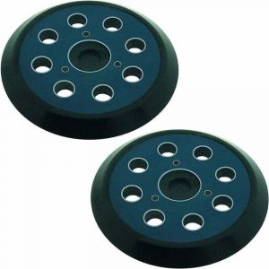 ZVD-Plateau et patin de pon&ccedil;age Lot de 2 patins abrasifs pour ponceuse orbitale 8 trous 125 mm Compatible avec Makita M9204 BO5030 BO5031 DBO180Z