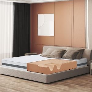 The White Stone - Matelas orthop&eacute;dique 115 x 180 en mousse antibact&eacute;rienne Hauteur 25 cm Rev&ecirc;tement 3D Air en fibre hypoallerg&eacute;nique et anti-acariens