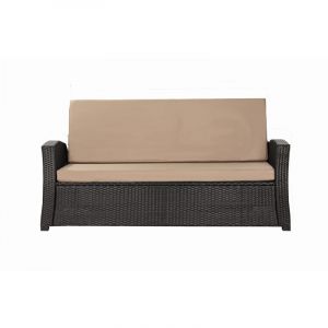 Coussins de canapé meubles de jardin en résine tressée Beige, Coussins balançoire d'extérieur 100x60x50cm Coussin pour banquette 2 places-Slim