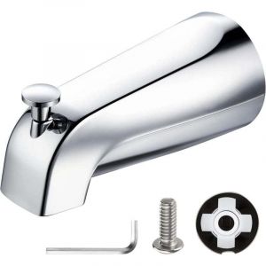 YMYNY 1 bec de baignoire &agrave; enfiler avec inverseur, robinet de baignoire de salle de bain, convient aux tubes d'eau en cuivre de 1/2" (diam&egrave;tre de