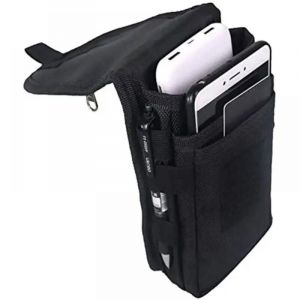 Étui de Ceinture Pochette Téléphone Holster,Grande Pochette Smartphone,Sacoche Ceinture Homme Multi-usages Utilitaire Poche Taille Sac Noir