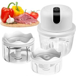 Hachoir &agrave; oignons &eacute;lectrique 350 ml, coupe-oignons &eacute;lectrique USB, petit hachoir &eacute;lectrique, hachoir &agrave; ail, coupe-oignons de cuisine pour viande,