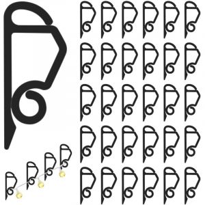 120pcs Crochets de Goutti&egrave;re, Clip de Lumi&egrave;re de No&euml;l Crochet, Goutti&egrave;re Crochets Ext&eacute;rieurs, Lumi&egrave;re Ext&eacute;rieure R&eacute;sistant aux Intemp&eacute;ries Clip de