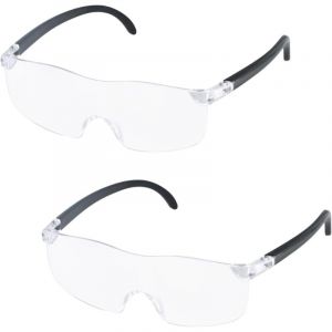 Pièces Lunette Loupe Grossissante, 300% Lunettes loupes de Lecture, Lunette Loupe Mains Libres, Loupe à Montage sur Tête Anti Lumière Bleue pour