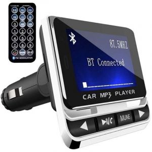 Transmetteur FM Bluetooth, Mains Libres et sans Fil Radio Kit Lecteur De Musique MP3 USB Chargeur Voiture avec Télécommande