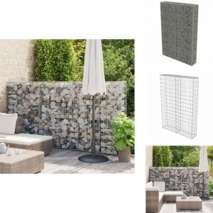 Vidaxl - Mur à gabion avec couvercles Acier galvanisé 100x20x150 cm - Mur En Gabion - Clôture En Gabion - Panneau De Clôture - Décoration Extérieur
