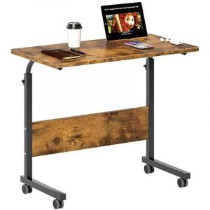 NEED Table Ordinateur Portable &agrave; roulettes Support Tablette 80 x 40cm Table Appoint pour Ordinateur Portable au Bord du Lit, du Canap&eacute;