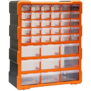 Organisateur Bo&icirc;te &agrave; outils de rangement 39 Tiroirs en Plastique,Casier &agrave; vis outils - 38x16x47.5cm - S&ucirc;r Non toxique