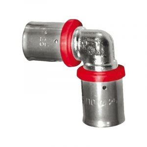 Coude pour tube multicouche 16 mm, &agrave; utiliser avec machine &agrave; sertir, gris