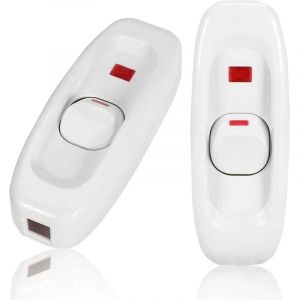 Interrupteur &agrave; tirette, bascule lumineuse, interrupteur d'&eacute;clairage, interrupteur en ligne, 2 pi&egrave;ces 250V 10A interrupteur &agrave; tirette pour lampe de