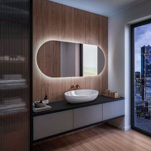 Artforma - Miroir 190x60 cm de Salle de Bain led avec éclairage Blanc Froid 7000K T107 Transparent