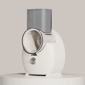 R&acirc;pe &agrave; fromage &eacute;lectrique, mixeur &agrave; salade &eacute;lectrique, coupe-salade USB (pour viande, fruits et l&eacute;gumes) Blanc (version &agrave; chargement sans fil)