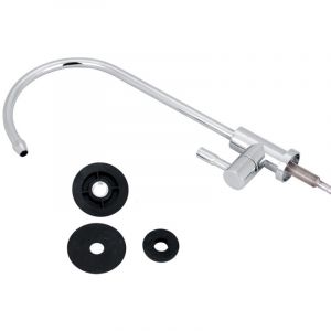 SJLERST Robinet de cuisine en alliage de Zinc 1/4 '', robinet chrom&eacute; &agrave; osmose inverse, filtre &agrave; eau potable RO