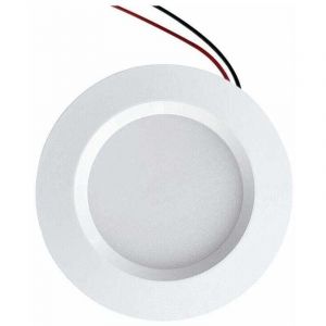 Mini Spot LED Encastrable per&ccedil;age 55mm diam&egrave;tre 68mm Compact 3W DC12V &eacute;tanche IP54 Salle de bain, cuisine, meubles (Aluminium, Blanc Naturel 4000K)