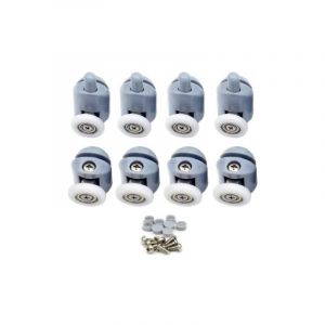 Aiperq - Roulette Porte Coulissante,Roulette Porte Coulissante Douche 23mm Galets de Porte de Douche Roulettes Cabine de Douche pour Salle de Bain 8